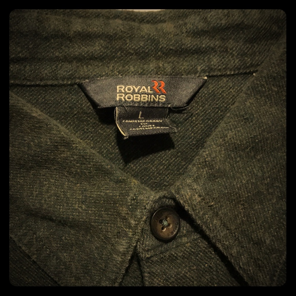 Green Button Down